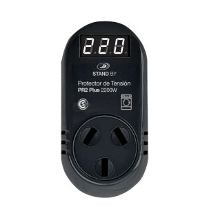 PROTECTOR DE TENSION 2200W LAVARROPA C/VOLTíMETRO STAND BY