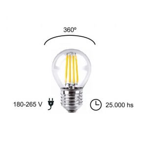 LAMPARA BULBO FILAMENTO DECO COLOR LED 4W E27 MACROLED - Vista 10
