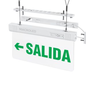 CARTEL DE SALIDA A LA IZQUIERDA LUMINOSO MACROLED - Vista 2