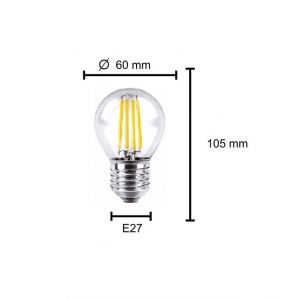 LAMPARA BULBO FILAMENTO DECO COLOR LED 4W E27 MACROLED - Vista 9