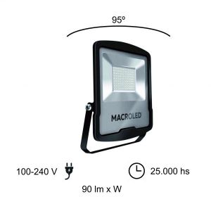 REFLECTOR LED SMD 100W IP65 MACROLED - Vista 6