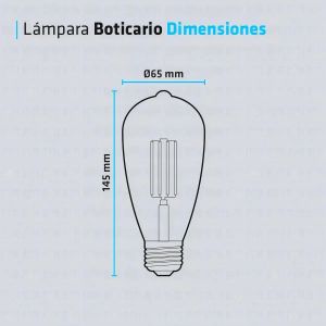 LAMPARA CANDELA LINEA VINTAGE INCANDESCENTE ST64 24W LUZ CALIDA - Vista 4