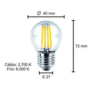 LAMPARA GOTA FILAMENTO LED 4W E27 MACROLED - Vista 5