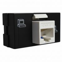 MODULO TOMA P/ RED RJ45 CAT 6 JELUZ PLATINUM NEGRO