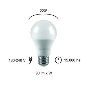 LAMPARA BULBO LED 6.5W E27 MACROLED - Vista 7