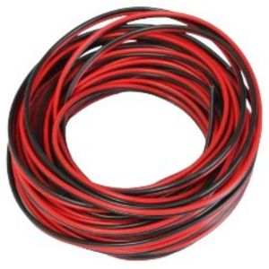 CABLE BIPOLAR BAFLE AUDIO BICOLOR ROJO Y NEGRO 0.35MM X METRO EPUYEN