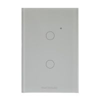 LLAVE LUZ PARED INTERRUPTOR WIFI TOUCH SMART 2 CANAL C/ CAPACITOR 7A MACROLED ROMA