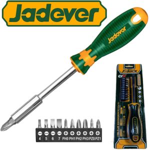 KIT DE PUNTAS DE DESTORNILLADOR DE 12 PIEZAS - ACERO CR-V - JADEVER - Vista 2