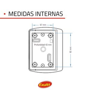 CAJA SUPERFICIE PARA CAPSULADA 10X5 CM EXULTT - Vista 3