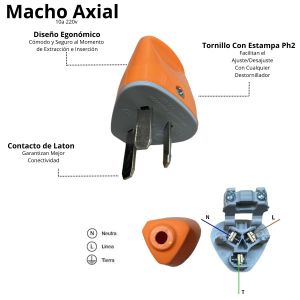 FICHA MACHO 3 PATAS 10A AXIAL EXULTT - Vista 15