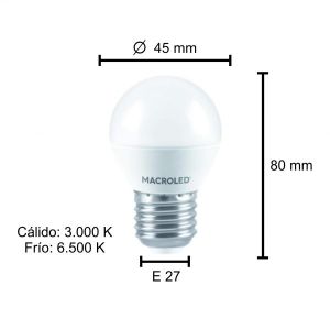 LAMPARA GOTA LED 6W E27 MACROLED - Vista 5