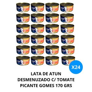 LATA DE ATUN DESMENUZADO C/ TOMATE PICANTE GOMES 170 GR X 24 UNIDADES - Vista 2