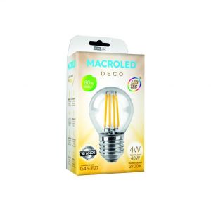 LAMPARA GOTA FILAMENTO LED 4W E27 MACROLED - Vista 2