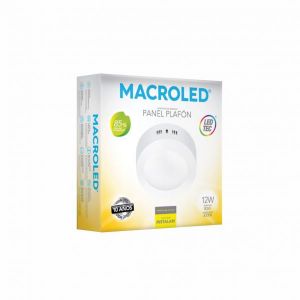 PANEL LED APLICAR REDONDO 12W MACROLED - Vista 1