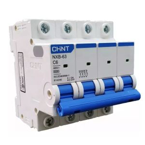 LLAVE TERMICA TETRAPOLAR 4X6A 6KA CURVA C CHINT - Vista 1