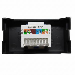 MODULO TOMA P/ RED RJ45 CAT 6 JELUZ PLATINUM NEGRO - Vista 3