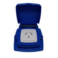 LLAVE 1 TOMA 10A (ESPECIAL) CAPSULADO P/ EMBUTIR AZUL EXULTT 
