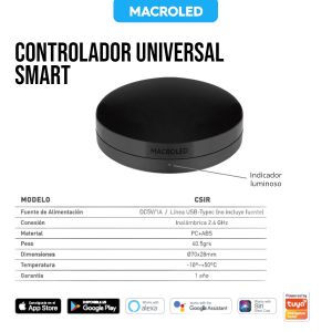 CONTROL REMOTO UNIVERSAL SMART INFRAROJO MACROLED - Vista 3
