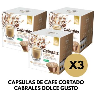 CAPSULAS DE CAFE CORTADO CABRALES DOLCE GUSTO X 3 CAJAS - Vista 2