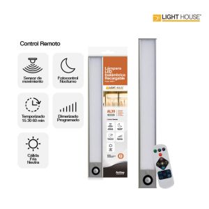 LISTON LED INTELIGENTE RECARGABLE USB 30CM CONTROL REMOTO LIGHT HOUSE - Vista 4