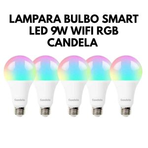 LAMPARA BULBO SMART LED 9W WIFI RGB CANDELA X5 UNIDADES - Vista 2