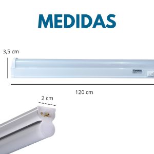 LISTON LED 18W 120 CM T5 FRIO PVC 220V IP20 CANDELA - Vista 3