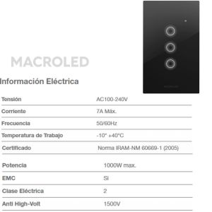 TECLA SMART ROMA MACROLED 3 CANALES CON CAPACITOR - Vista 7