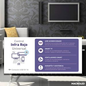 CONTROL REMOTO UNIVERSAL SMART INFRAROJO MACROLED - Vista 5