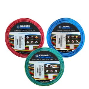 CABLE UNIPOLAR 2.5 MM X 10M PACK X 3 COLORES (ROJO - CELESTE - VERDE/AMARILLO)