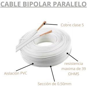 CABLE BIPOLAR 0.50 MM X 100 METROS EPUYEN - Vista 3