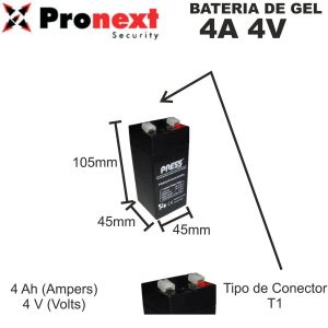 BATERIA DE GEL DE 4V 4 AH PRESS - Vista 2