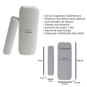 KIT 1 ALARMA INALAMBRICA WIFI + FREE APP CELULAR + GOOGLE HOME - Vista 3
