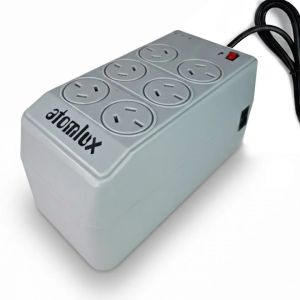 ESTABILIZADOR ATOMLUX R1000C 6 TOMAS CARGADOR USB+USB-C GRIS - Vista 5