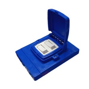 CAPSULADA SUPERFICIE 16 MIGNON 10X5 AZUL CON 2 INTERRUPTOR EXULTT - Vista 1