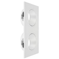 ARTEFACTO DE EMBUTIR CUADRADO ANTIDESLUMBRANTE DICRO X2 MOVIL PC BLANCO