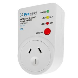 PROTECTOR DE TENSION ENCHUFABLE 10AMP ANALOGICO PRONEXT - Vista 2