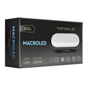TORTUGA OVALADA 12W LED NEGRO MACROLED - Vista 2