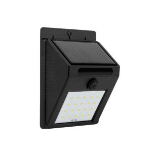 REFLECTOR SOLAR 4W APLIQUE EXTERIOR IP65 INTEMPERIE BATERIA NEGRO BLANCO FRíO - Vista 2