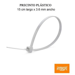 PRECINTO DE NYLON 3.6MM X150MM - BLANCO X 100 UNIDADES INTECK - Vista 3