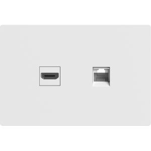 CONECTOR DE RED Y HDMI MILAN BLANCO MACROLED, RJ45 Y HDMI