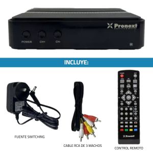 DECODIFICADOR / RECEPTOR PRONEXT XT55 DE TERRESTRE CON SEñAL DIGITAL NEGRO 220V - Vista 6