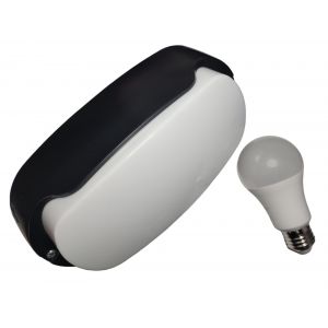 TORTUGA EXTERIOR NEGRO STAR BOX + LAMPARA 11.5W NEUTRO E27 MACROLED