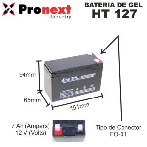 BATERIA DE GEL DE 12V 7 AH HILTRON - Vista 1