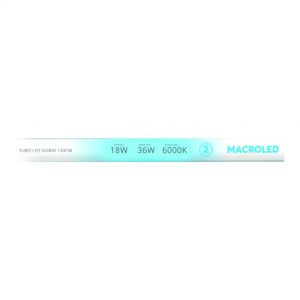 TUBO LED 18W T8 1.20 MTS VIDRIO MACROLED - Vista 2