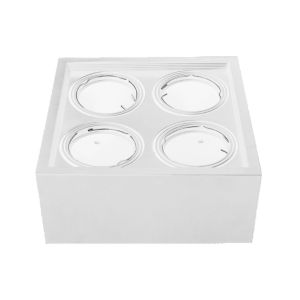 PLAFON CARDANICO AR111 X4 BLANCO