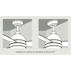VENTILADOR DE TECHO BLANCO 421A CON LUZ 42” MOTOR DE ALTA EFICIENCIA LEUK - Vista 4