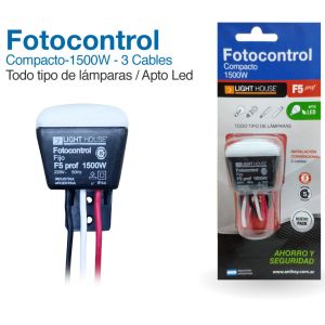 FOTOCONTROL 3 CABLES 1500 W LIGHT HOUSE - Vista 2
