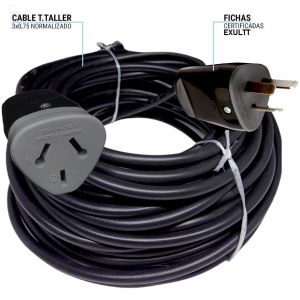 ALARGUE PROLONGADOR NEGRO 3X0.75 MM 50 MTS - Vista 2