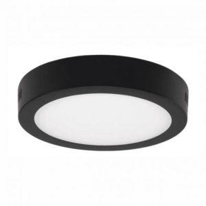 PANEL LED  APLICAR REDONDO 12W NEGRO MACROLED