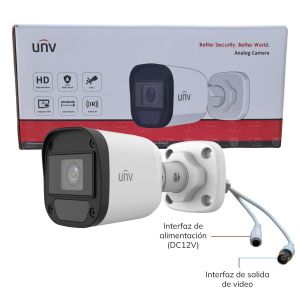 CAMARA BULLET ANALOGICA DOLPHIN 2 MPX LENTE FIJO 2.8MM UNIVIEW - Vista 3